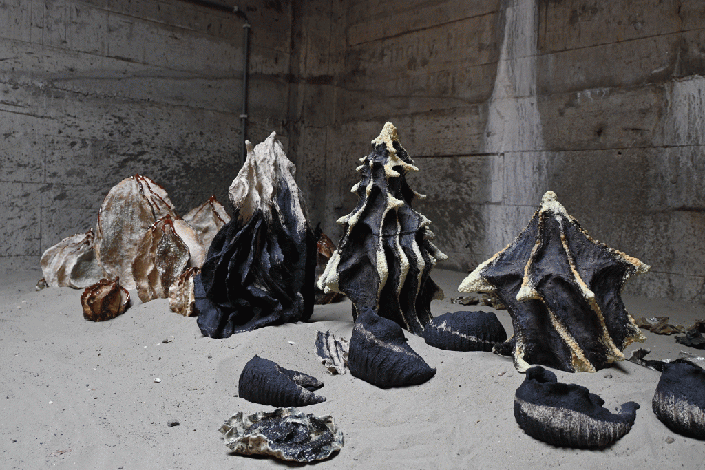 Maartje Korstanje
Untitled sculptures 2024
Ceramics.
Exhibited in the exhibition 'Evenwicht / Overwicht' at the Watersnoodmuseum (Flood Museum), Ouwerkerk, NL.